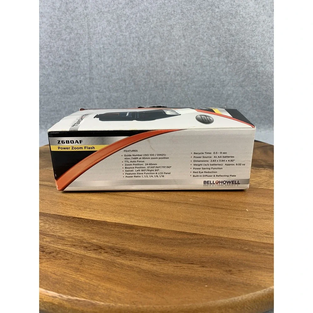 Bell Howell Z680AF-C‎ Power Zoom Flash Black Reprogrammable For Canon EOS